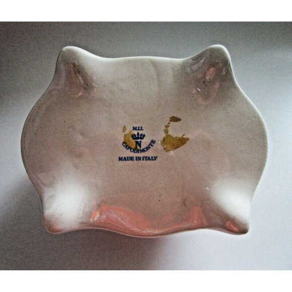 VTG Sofa Shaped Trinket Jewelry Box Capodimonte Pink Floral Gold Hinged Italy - Picture 7 of 9
